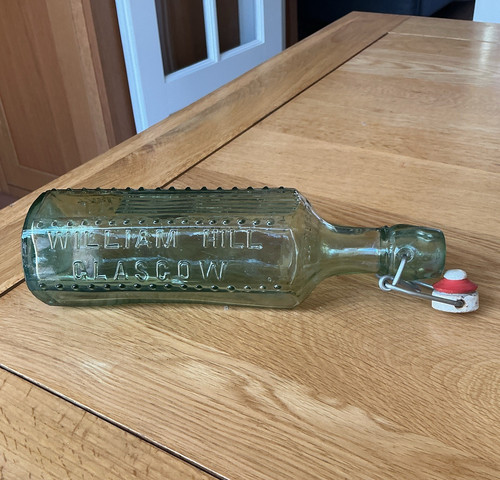 Vintage green glass swing top - vintage,