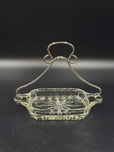 Vintage clear pressed glass - vintage,