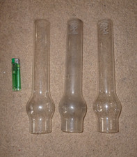 Oil Lamp Glass  Chimneys.  x3. Made in Bohemia.