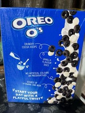 Oreo O's Cereal Breakfast Meal Crunchy Cocoa Hoops Snack Vanilla Cereal 350g