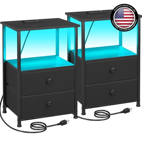 Led nightstand set with - set, 2