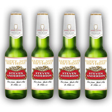 8 x Personalised beer bottle