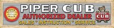 PIPER CUB AIRPLANE AIRCRAFT AUTHORIZED DEALER LETTER BANNER ART MURAL 24" x 96"