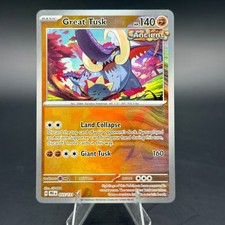 Pokemon TCG: Great Tusk 055/131, Pokeball Reverse Holo Prismatic Evolutions - NM