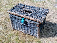 Vintage Wicker Fishing Basket