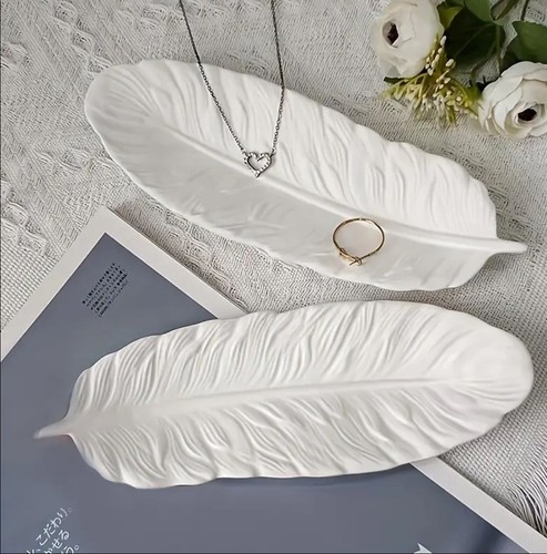 Elegant feather design - feather, ceramic