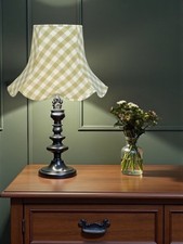 Green gingham check table