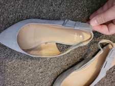 Oasis Size 5 Pale Blue Slingback Flat Shoe