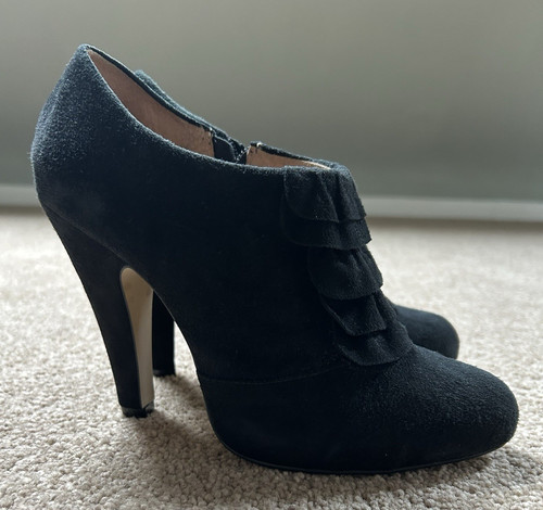 Topshop size black suede - topshop,