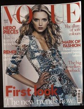 VOGUE UK August 2008 LILY DONALDSON  Sasha Pivovarova AGYNESS DEYN Freja Beha