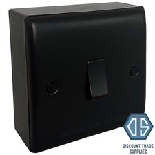 Matt black switches sockets - matt,