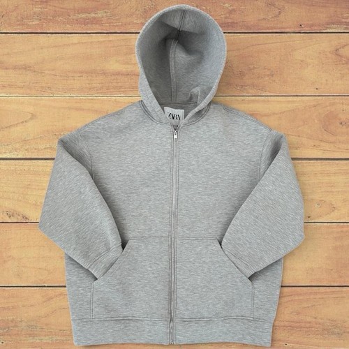 Zara scuba hoodie grey - zara,
