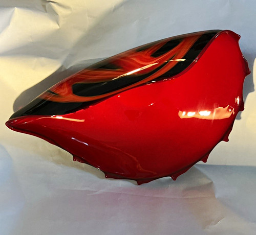 Large hand blown red black - hand,