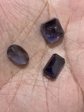 3 Iolite Gemstones, Each Over 3 Carat