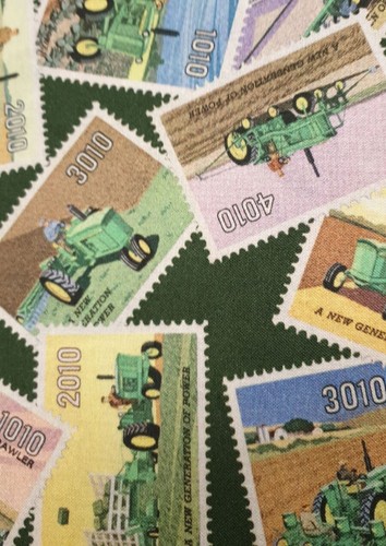 Tractor fabric fat quarter - tractor, uk