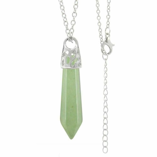 Quartz crystal necklace - quartz,