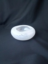 MCM, Studio Glass, Hand Blown Mid Century White Glass Bowl