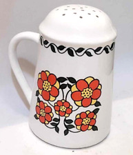 colourful Orange Daisy Flour Dredger Sifter 1960’s kitsch Pottery Taunton