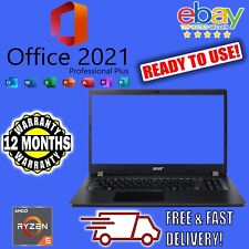 Acer TravelMate AMD Ryzen 5 Pro Win 10 Microsoft Office 8GB 256GB SSD Laptop