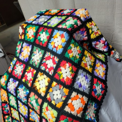 Vtg crochet afghan - vtg, afghan,