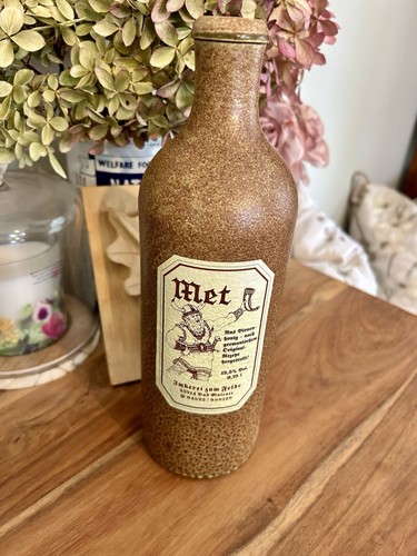 Mead stoneware bottle - mead,