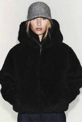 Bnwt zara fleece shearling - zara,