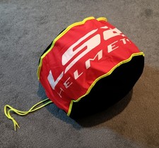 New LS2 Fabric Helmet Bag black / red motorcycle lid protection dust cover cloth