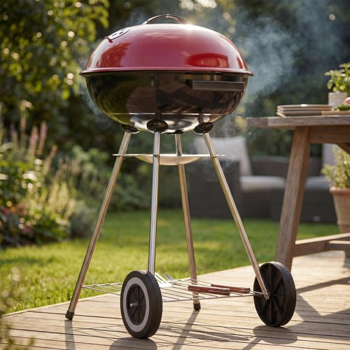 Portable round kettle bbq - round,