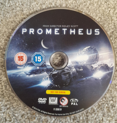 Prometheus dvd disc only - prometheus,