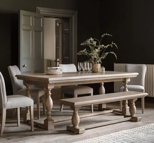 New... Gallery Direct VANCOUVER  Oak Ext Dining Table.
