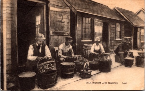 Post card clam diggers and - card,