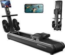 YPOO Magnetic Rowing Machine Home Gym 16 Levels Resistance Foldable LCD Display