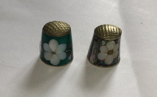 Mother pearl thimbles set - pearl,
