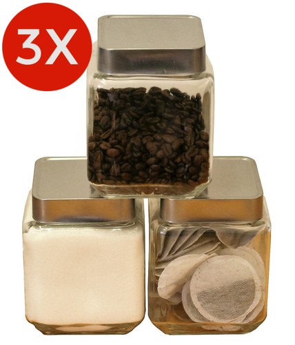 Set square 1300ml glass - square,