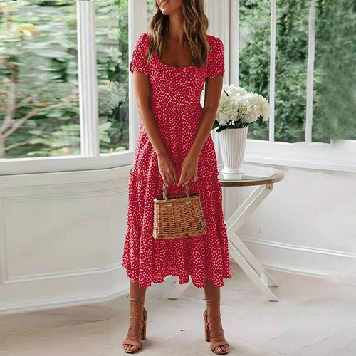 Womens floral boho summer midi - boho,