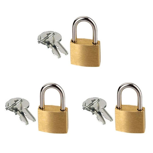 20mm mini brass padlock set - padlock,