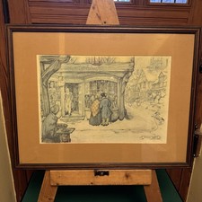 Anton Pieck Curiosity Shop Picture, Framed, Wall Hanging