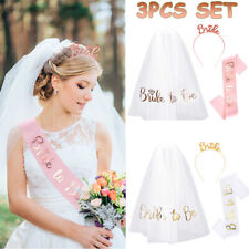 BRIDE TO BE Veil On Comb Tiara