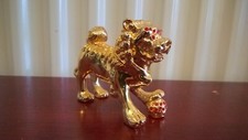 Fu Dog Divine Guardian Small Copper Ornament Figurine