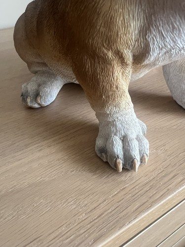 British bulldog resin - resin, statue
