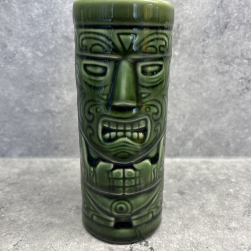 Green ceramic tiki mug - ceramic,