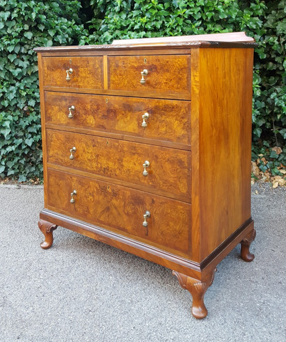 Antique walnut chest - antique,