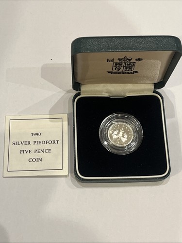 1990 silver piedfort coin 5 - silver,