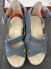 Chunky Sole Blue Denim Summer