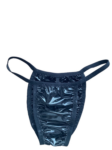 Pvc shiny black scrunch - , bum