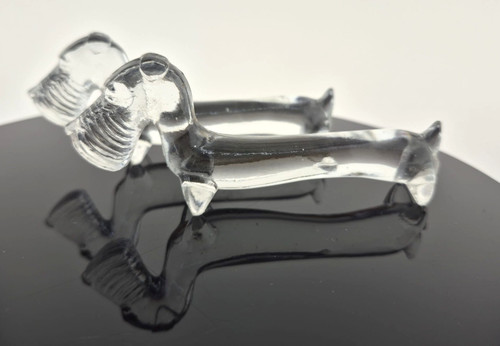 Vintage glass schnauzer - schnauzer, knife