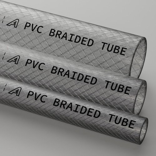 Clear pvc braided - clear, hose