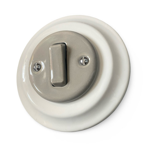 Grey white ceramic porcelain - white,
