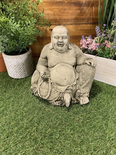 Stone garden laughing buddha - stone,