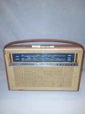 Vintage Brown Philips All Transistor Radio - Untested - Made In France